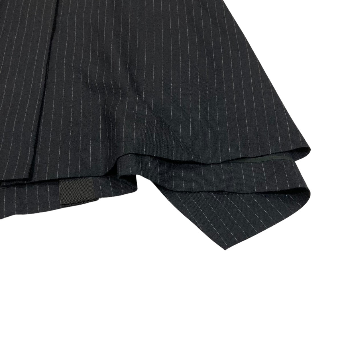 Wool Knit × Chalk Stripe Dress ニットドッキングストライプワンピース 22-06327