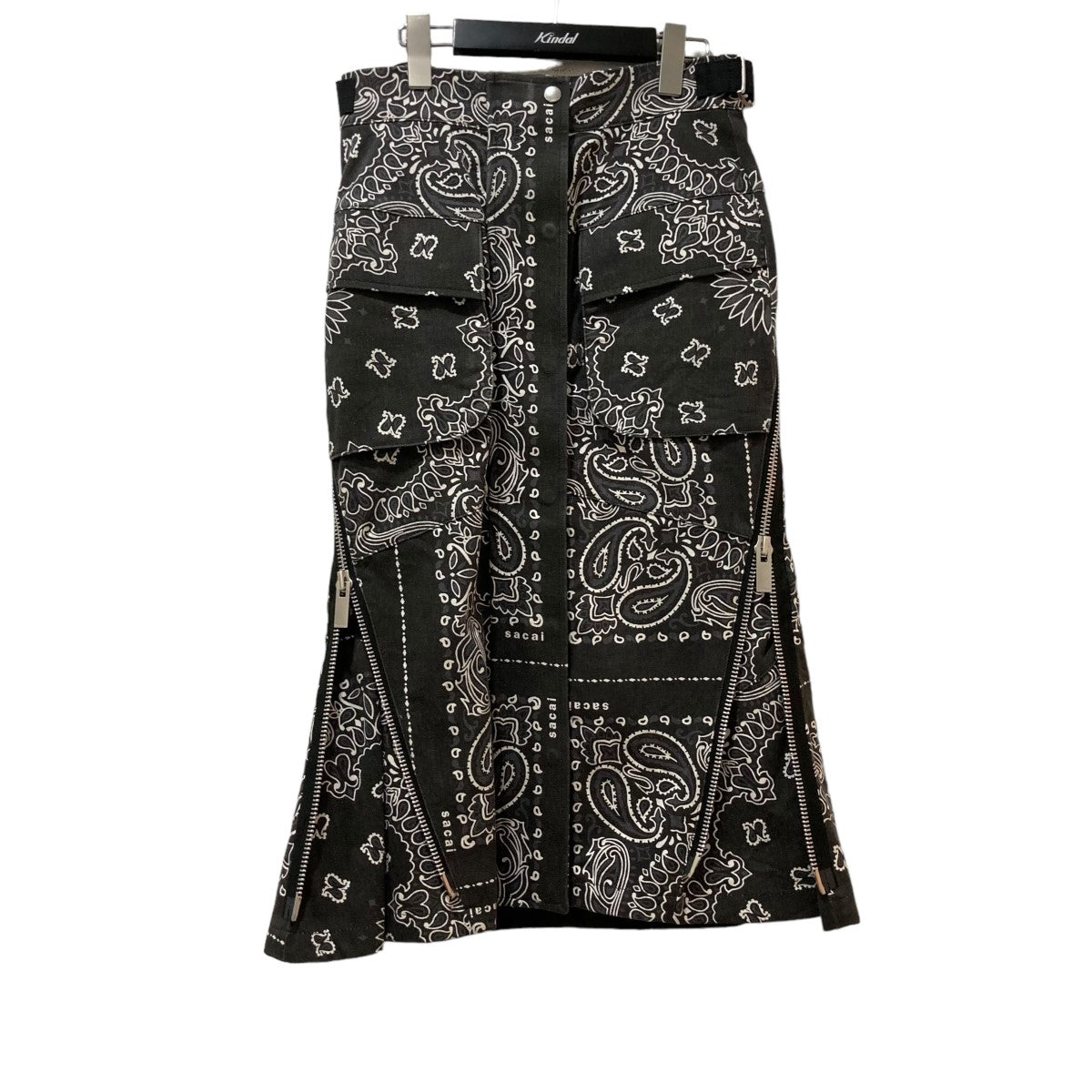 sacai(サカイ) BANDANA Print Skirt バンダナプリントスカート 22-05927 ブラック サイズ:1 レディース スカート 中古・古着