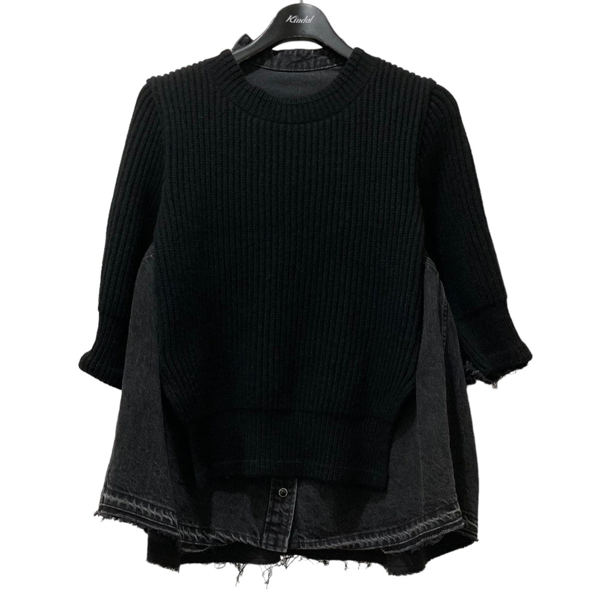 sacai(サカイ) Denim Pullover デニムプルオーバーニット 22-06200 2206200 ブラック サイズ  S｜【公式】カインドオルオンライン ブランド古着・中古通販【kindal】