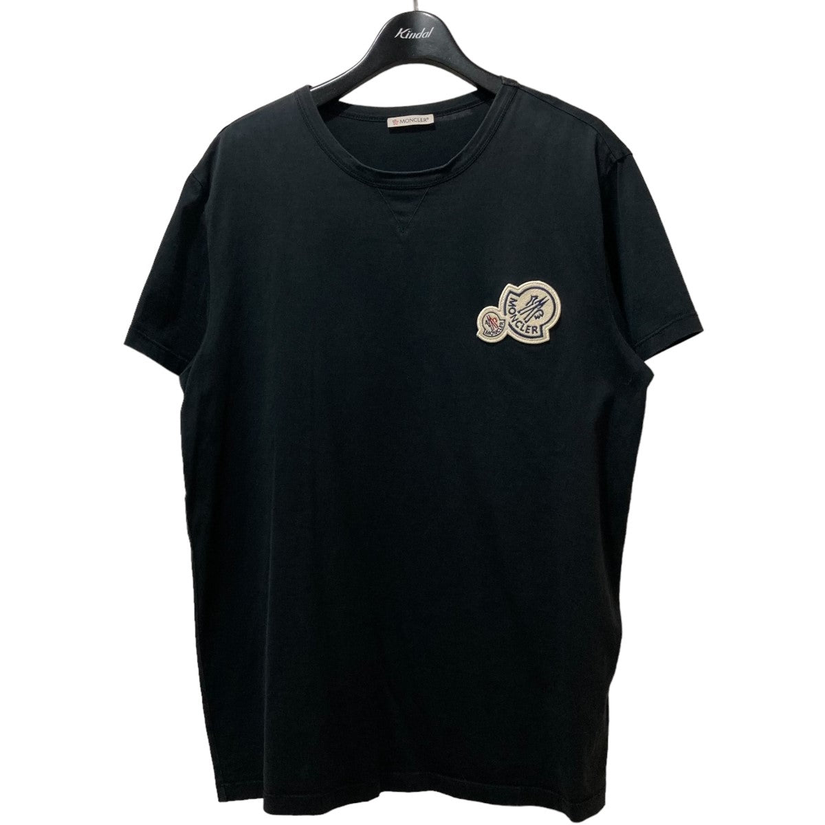 MONCLER(モンクレール) ダブルワッペン Tシャツ F20918C78100 F20918C78100 ブラック サイズ  L｜【公式】カインドオルオンライン ブランド古着・中古通販【kindal】