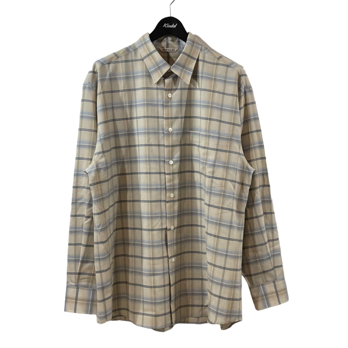 AURALEE(オーラリー) 24SSSUPER LIGHT WOOL CHECK SHIRTチェックシャツ ...