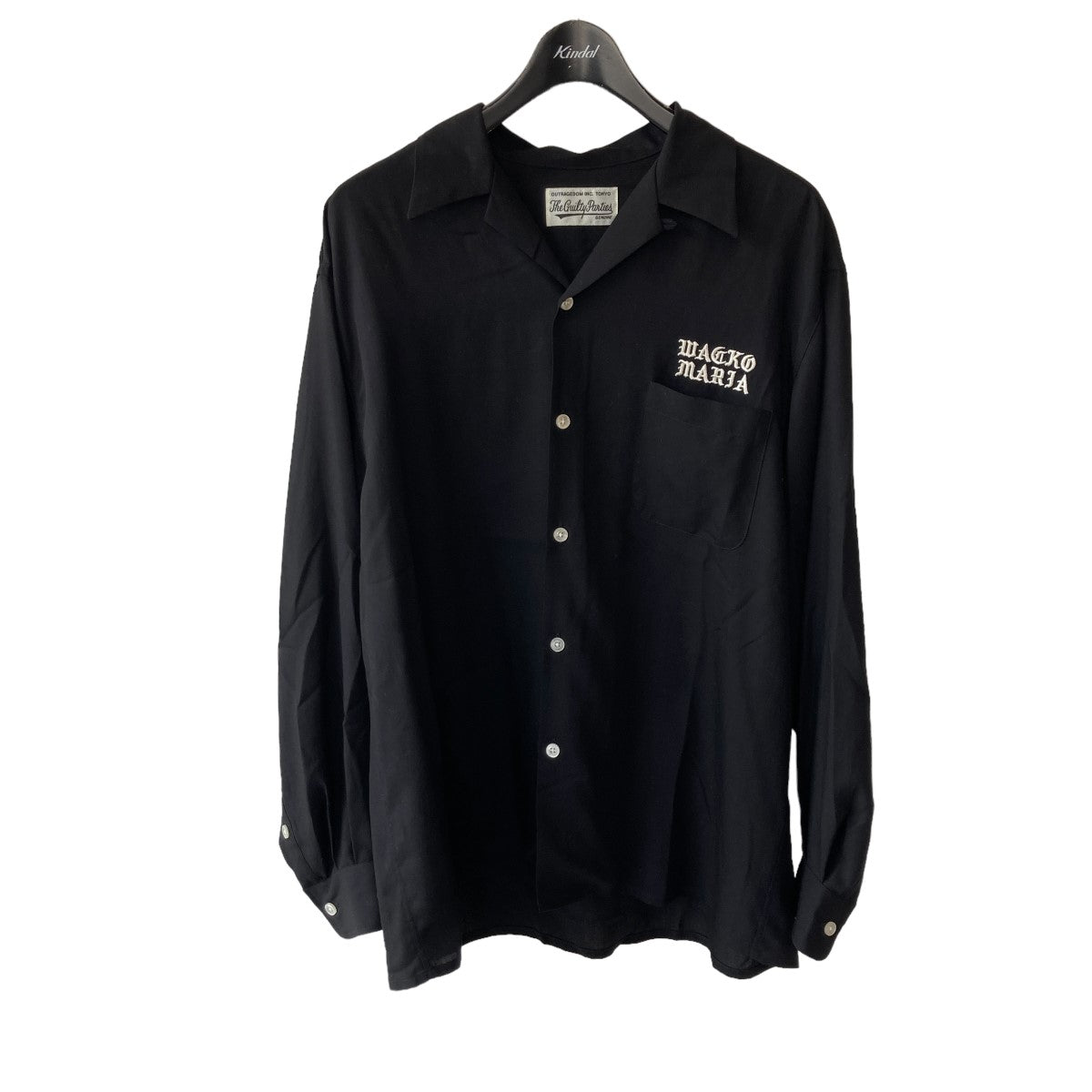 WACKO MARIA(ワコマリア) 22AW50’S SHIRT L Sオープンカラーシャツ ブラック サイズ:L メンズ シャツ 中古・古着