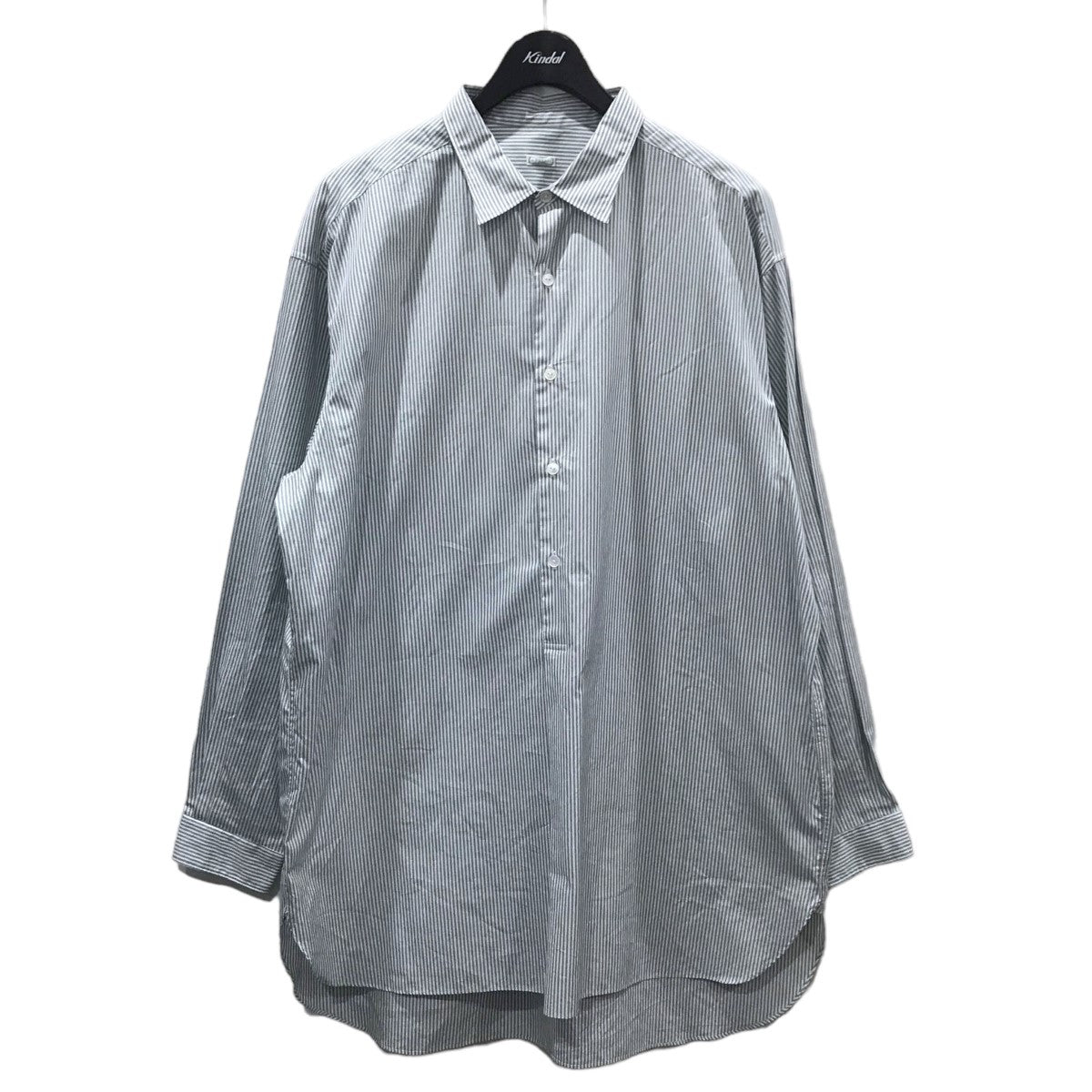 A．PRESSE(アプレッセ) 22SS ストライプ柄プルオーバーシャツ Pullover Granpa Shirt プルオーバーグランパシャツ  22SAP-02-08BH 22SAP-02-08BH グリーン・ホワイト サイズ 3｜【公式】カインドオルオンライン  ブランド古着・中古通販【kindal】