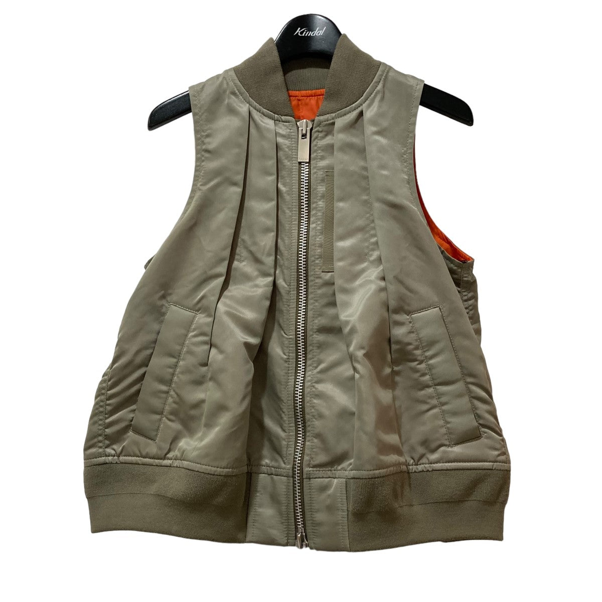 sacai(サカイ) 2024SS Nylon Twill Vest -L ナイロンツイルベスト 24-07085 24-07085 カーキ サイズ  S｜【公式】カインドオルオンライン ブランド古着・中古通販【kindal】