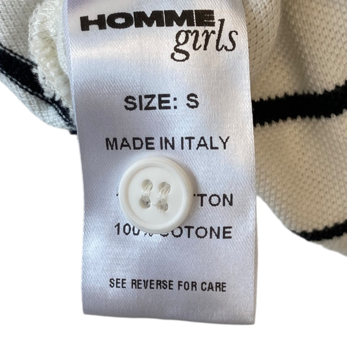 HOMMEGIRLS 24SSCROPPED STRIPED POLO SHIRTSボーダー半袖ポロシャツ3810900371 古着・中古-5枚目のアイテム画像