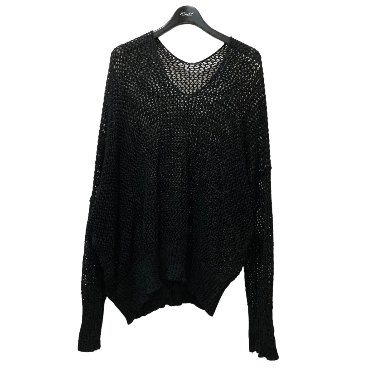 sulvam(サルバム) MESH ASYMMETRY KNIT メッシュアシンメトリーニット SR-K02-810 SR-K02-810 ブラック  サイズ M｜【公式】カインドオルオンライン ブランド古着・中古通販【kindal】