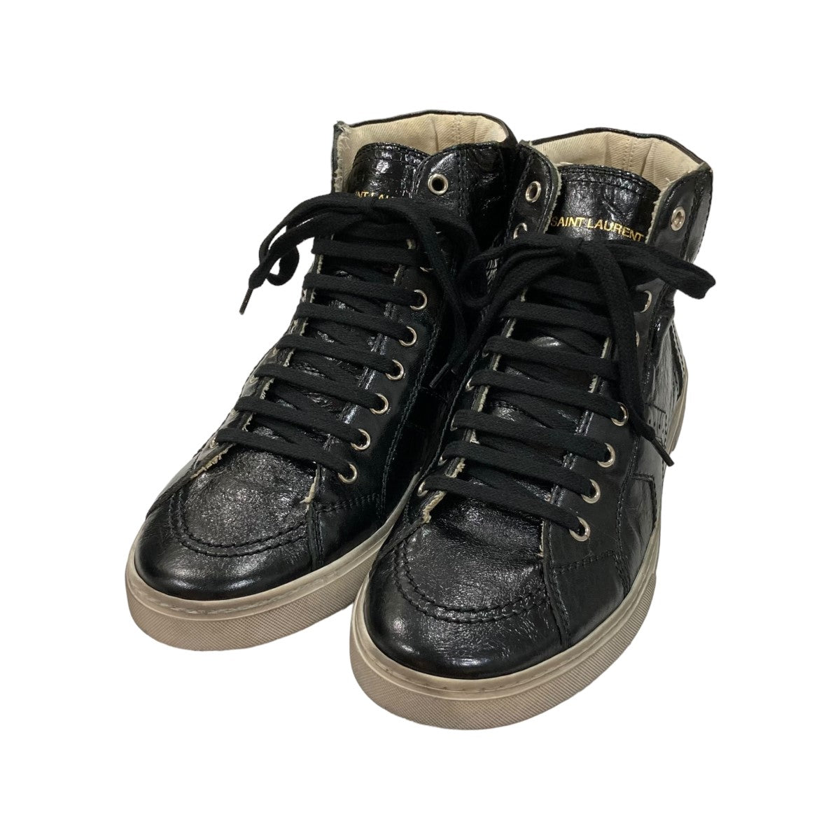 Saint Laurent Paris(サンローランパリ) Joe Mid Top Sneaker ハイカットスニーカー 487127 487127  ブラック サイズ 40｜【公式】カインドオルオンライン ブランド古着・中古通販【kindal】