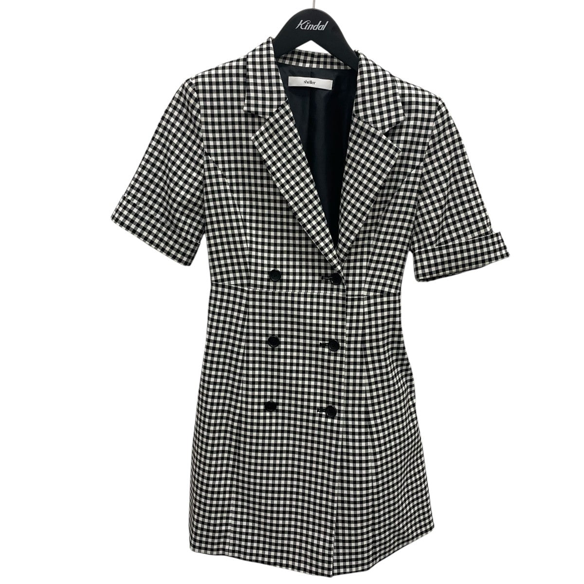 sheller クラシカルジャケットドレス ホワイト シェリエ シェリエ sheller クラシカルジャケットドレス チェック