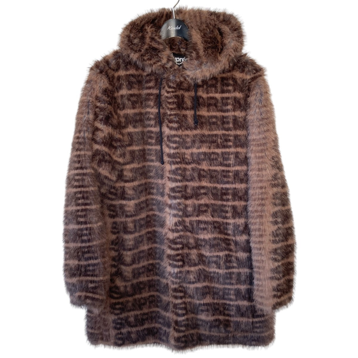 Supreme(シュプリーム) 22SSFaux Fur Hooded Coat総柄ファーコート ブラウン サイズ M｜【公式】カインドオルオンライン  ブランド古着・中古通販【kindal】