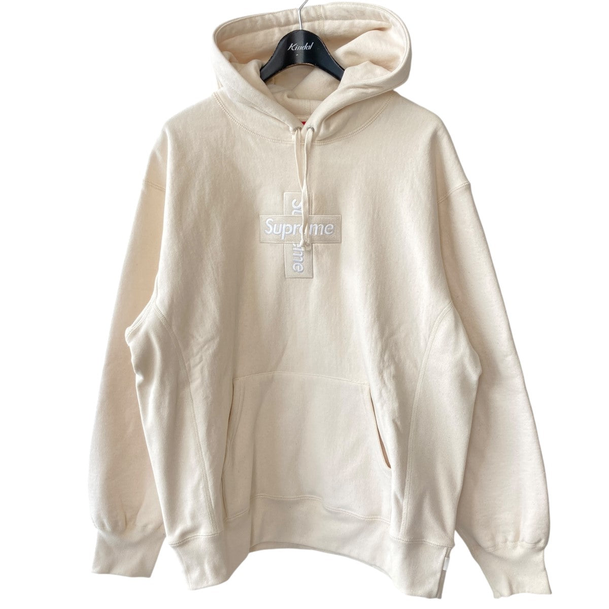 Supreme(シュプリーム) supreme cross box logo hooded sweatshirtプルオーバーパーカー アイボリー  サイズ L｜【公式】カインドオルオンライン ブランド古着・中古通販【kindal】