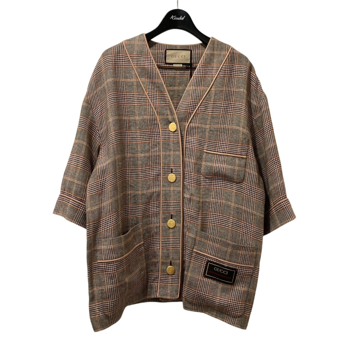GUCCI(グッチ) 半袖リネンシャツジャケット 740338 740338 ベージュ