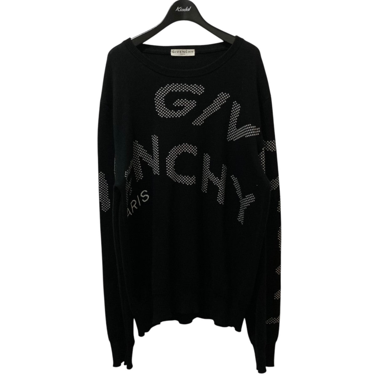 GIVENCHY(ジバンシィ) ロゴクルーネックロゴニットセーターBM90CV40B6 BM90CV40B6 ブラック サイズ  XXL｜【公式】カインドオルオンライン ブランド古着・中古通販【kindal】