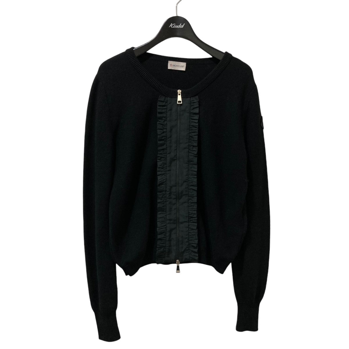 MONCLER(モンクレール) CARDIGAN TRICOTフリルジップクルーネックカーディガンI10939B00024 I10939B00024  ブラック サイズ XS｜【公式】カインドオルオンライン ブランド古着・中古通販【kindal】