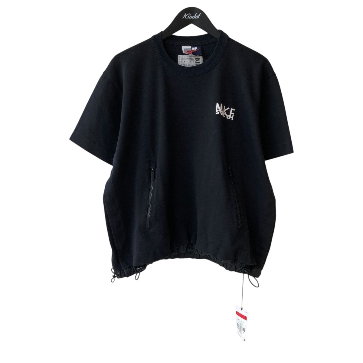 NIKE - 値下げ！希少★NIKE sacai Tシャツ Lネイビー　バックフレアTシャツ 値下げ！希少☆NIKE sacai Tシャツ Lネイビー バックフレアTシャツ