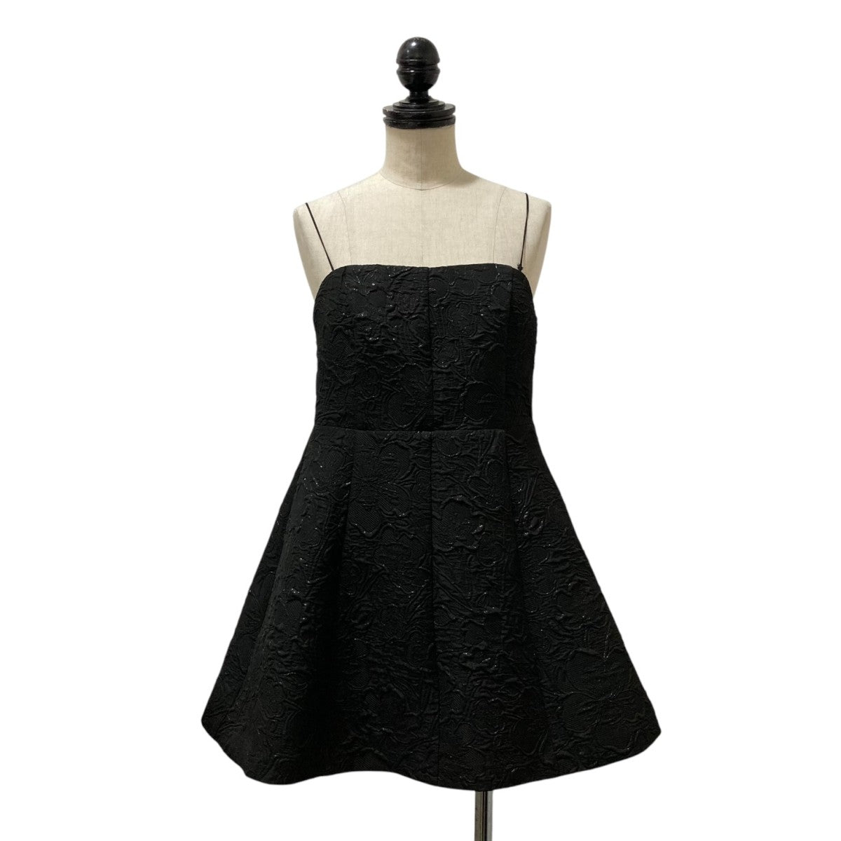 アメリ AMERI MEDI 2WAY JACQUARD BARE TOP ジャカードビスチェ ブラック サイズ：S AMERI(アメリ) MEDI 2WAY JACQUARD BARE TOPジャカードビスチェ