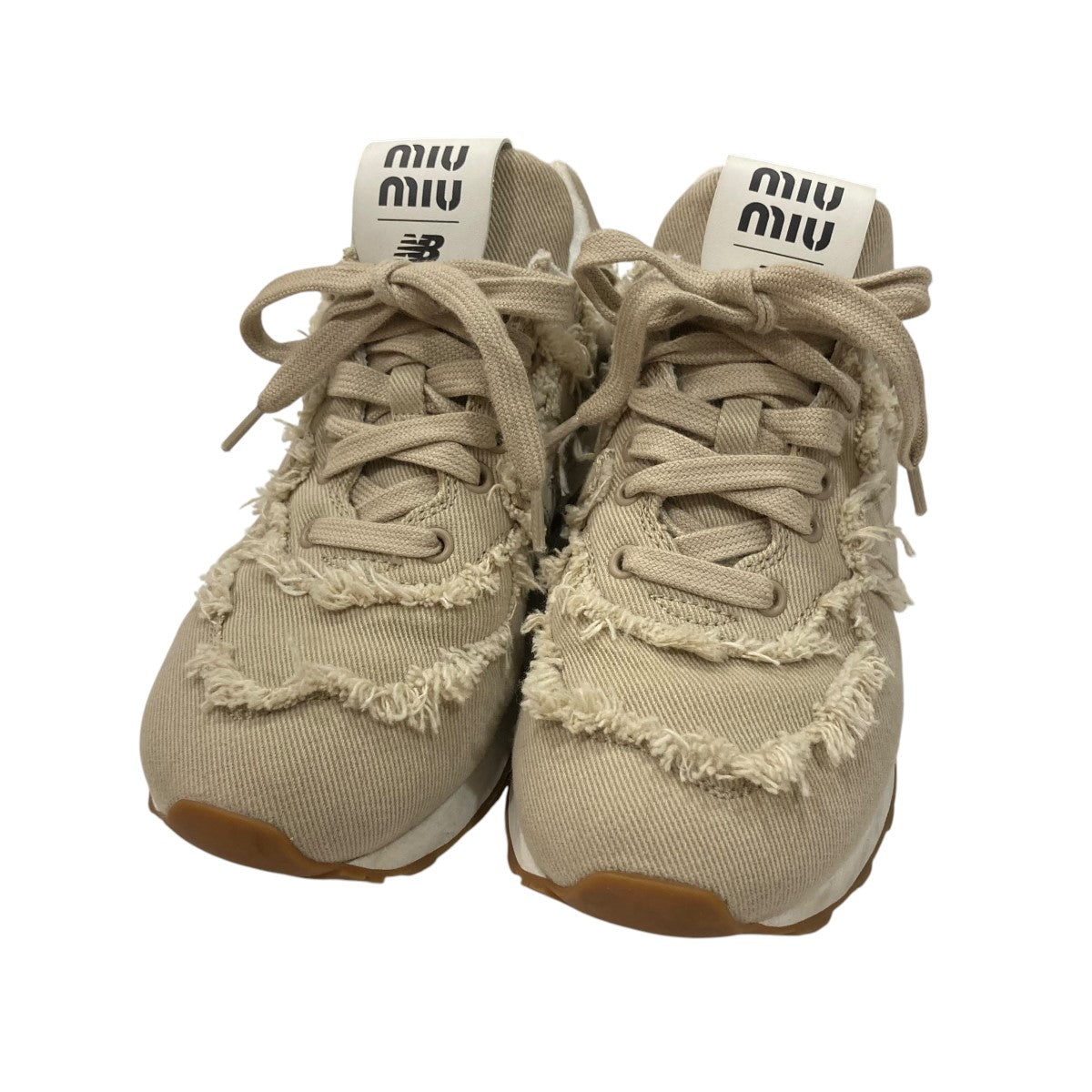 MIU MIU×NEW BALANCE スニーカー ベージュ サイズ 37｜【公式】カインドオルオンライン ブランド古着・中古通販【kindal】