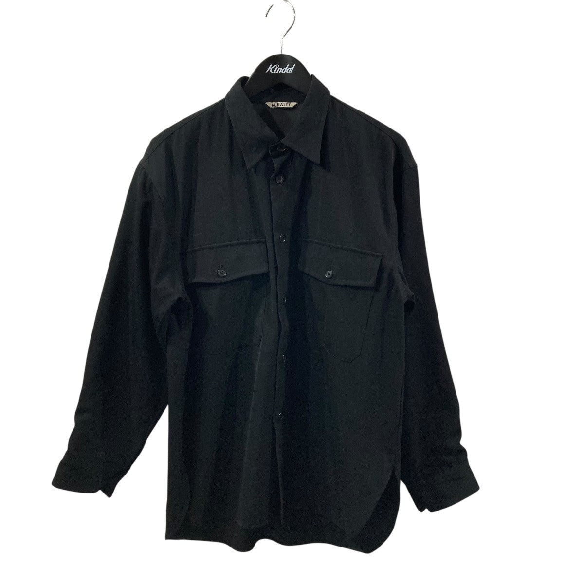 AURALEE / 長袖シャツ/4/ウール/BLK/A9AS03MX AURALEE(オーラリー) WOOL MAX GABAGINE SHIRTロングスリーブシャツ