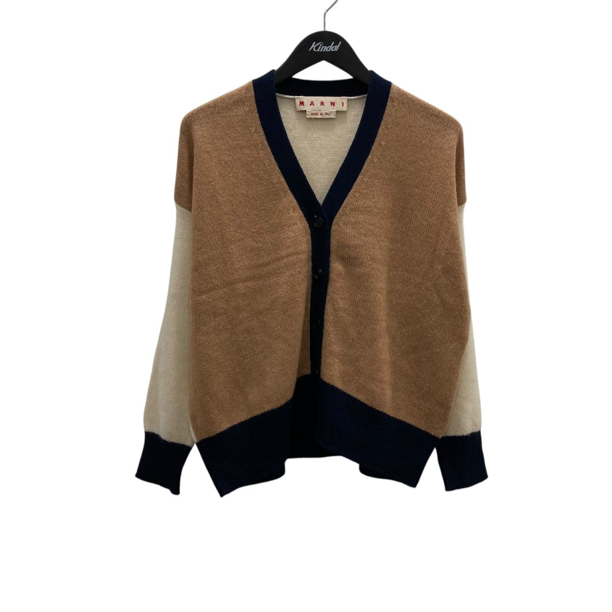k*m様 限定価格！【美品】MARNI マルニ バイカラー ニット カーディガン MARNI(マルニ) 23SSL S V-NECK MOHAIR CARDIGANモヘア