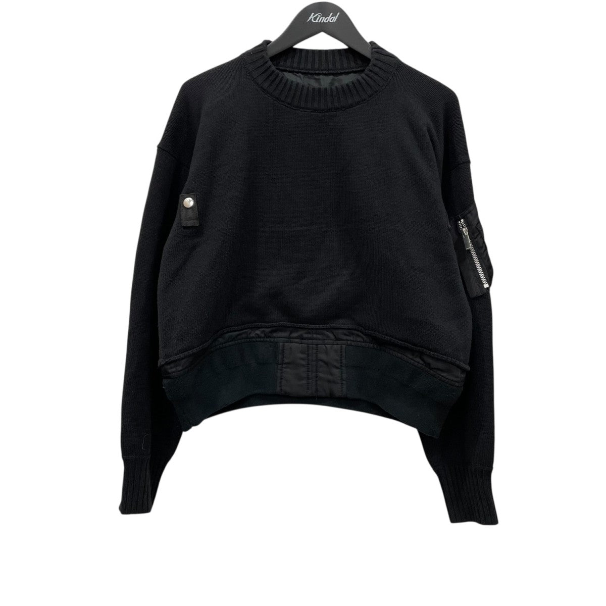 sacai(サカイ) MA-1 ドッキングニット 20-04859 20-04859 ブラック