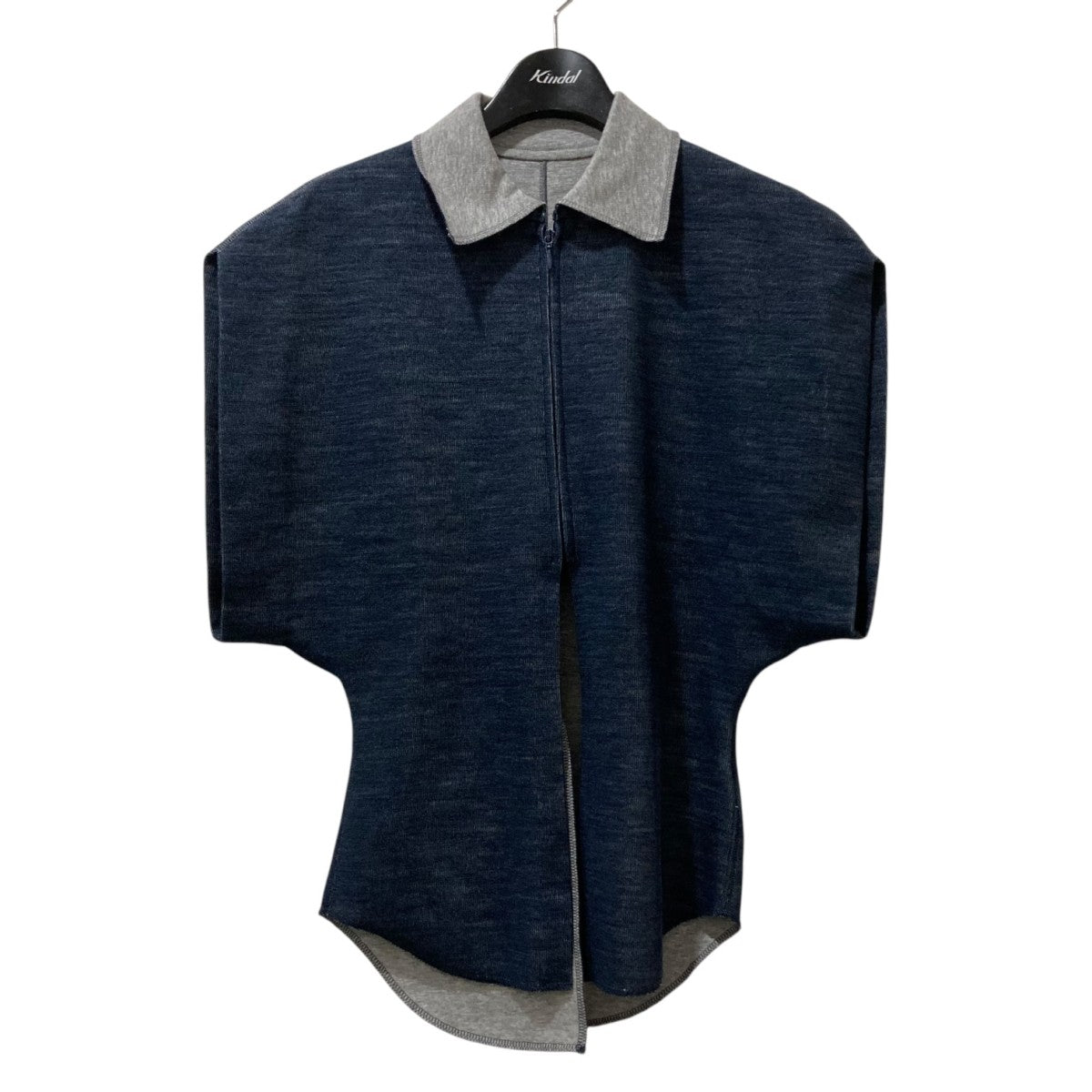 mame kurogouchi WOOL REVERSIBLE-JERSEY TOP ニットポロシャツ MM24FW-JS075 古着・中古-1枚目のアイテム画像