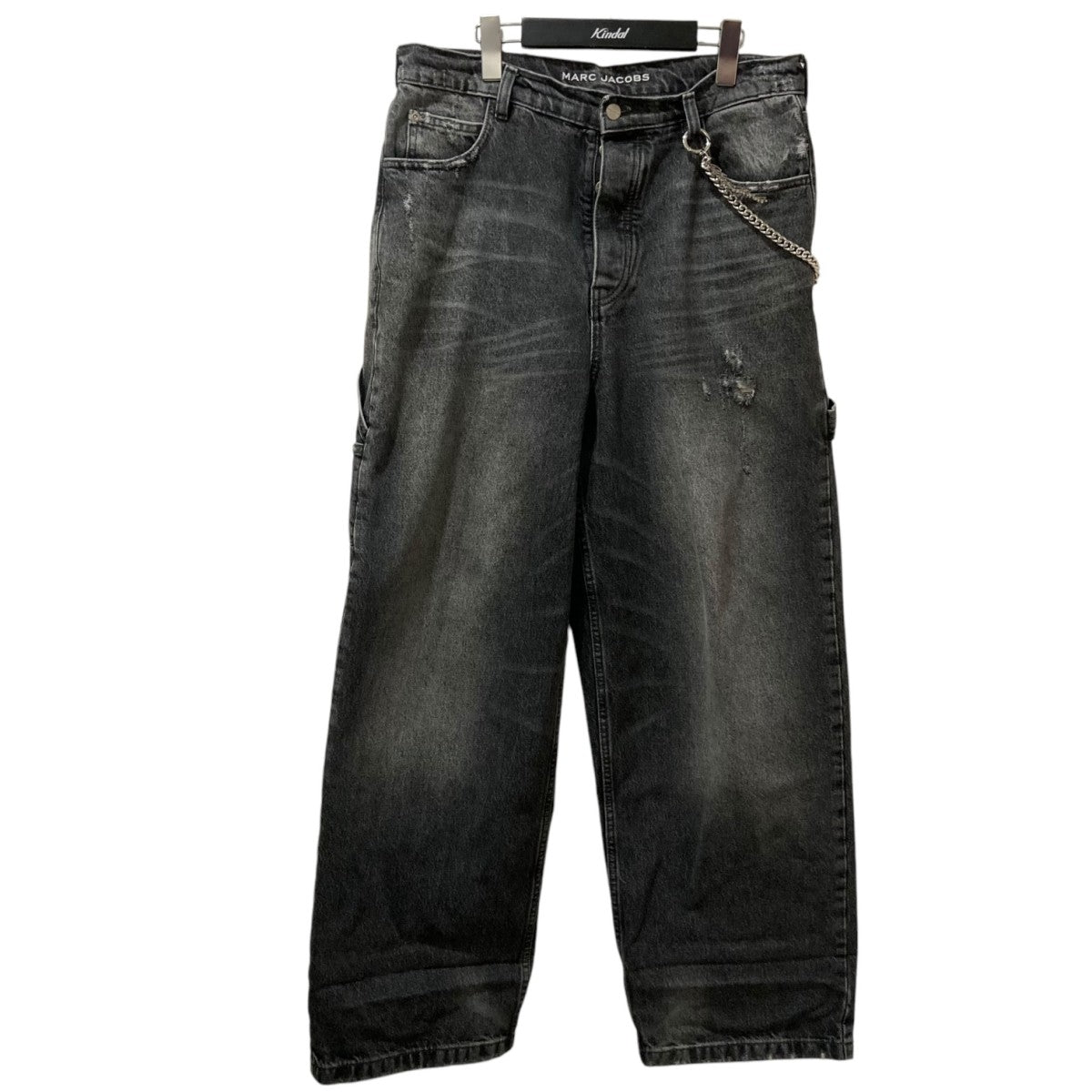 MARC JACOBS 2025SS チャーム付きオーバーサイズワイドデニムパンツ 2S5RBT003D02-011 古着・中古-1枚目のアイテム画像