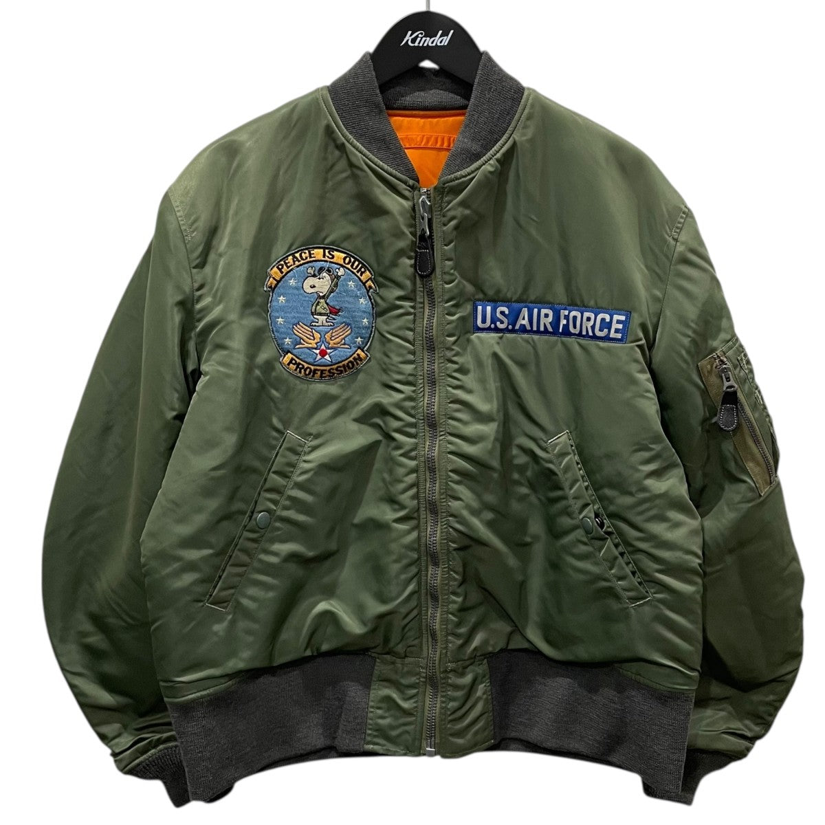 Buzz Rickson's×PEANUTS リバーシブル中綿ジャケット MA-1 D-TYPE