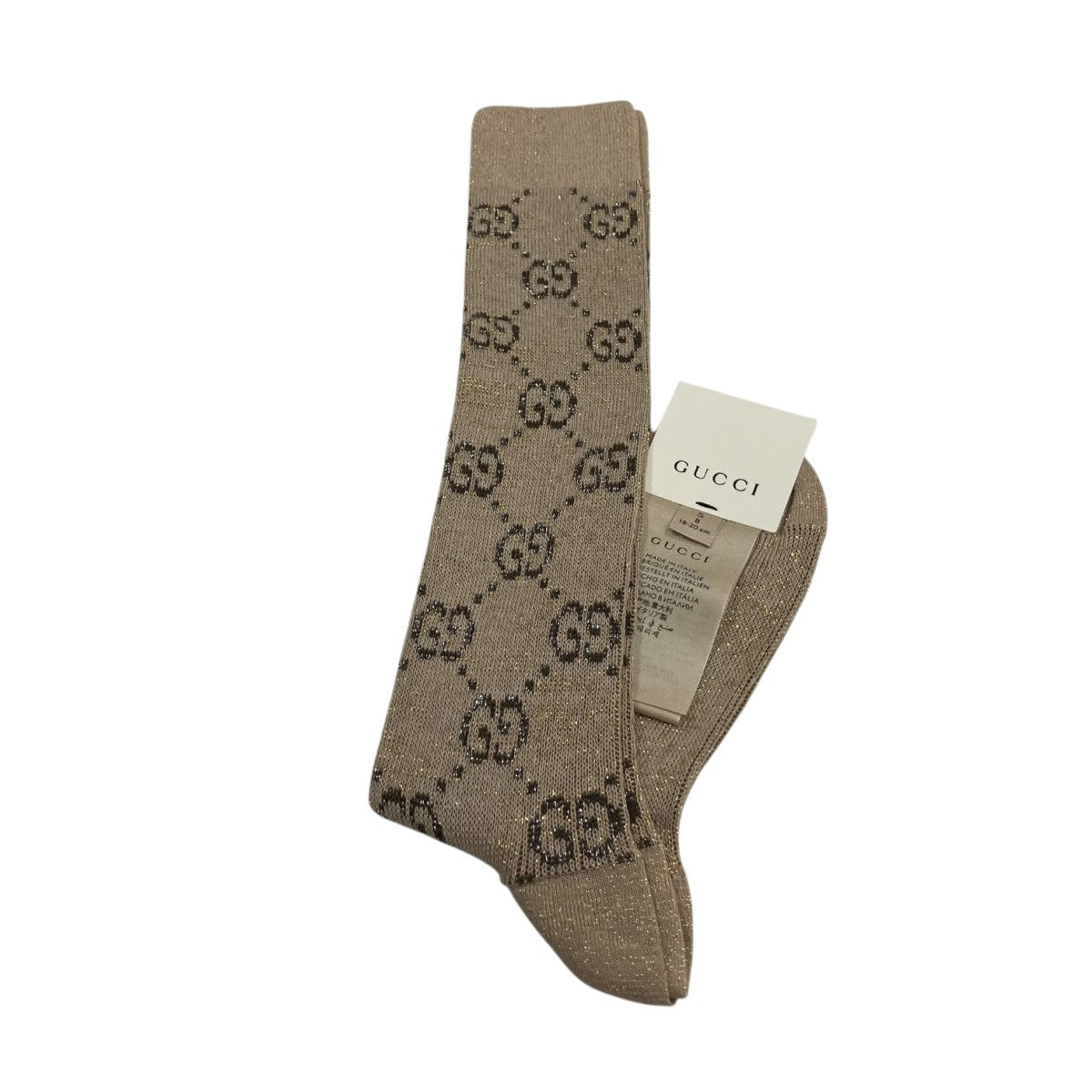 ギフト【数量限定！VIP】GUCCI(グッチ）ラメ GG くつ下 ソックス GUCCI* GG ラメ ロゴ ソックス 送料関税込 (GUCCI/靴下・タイツ