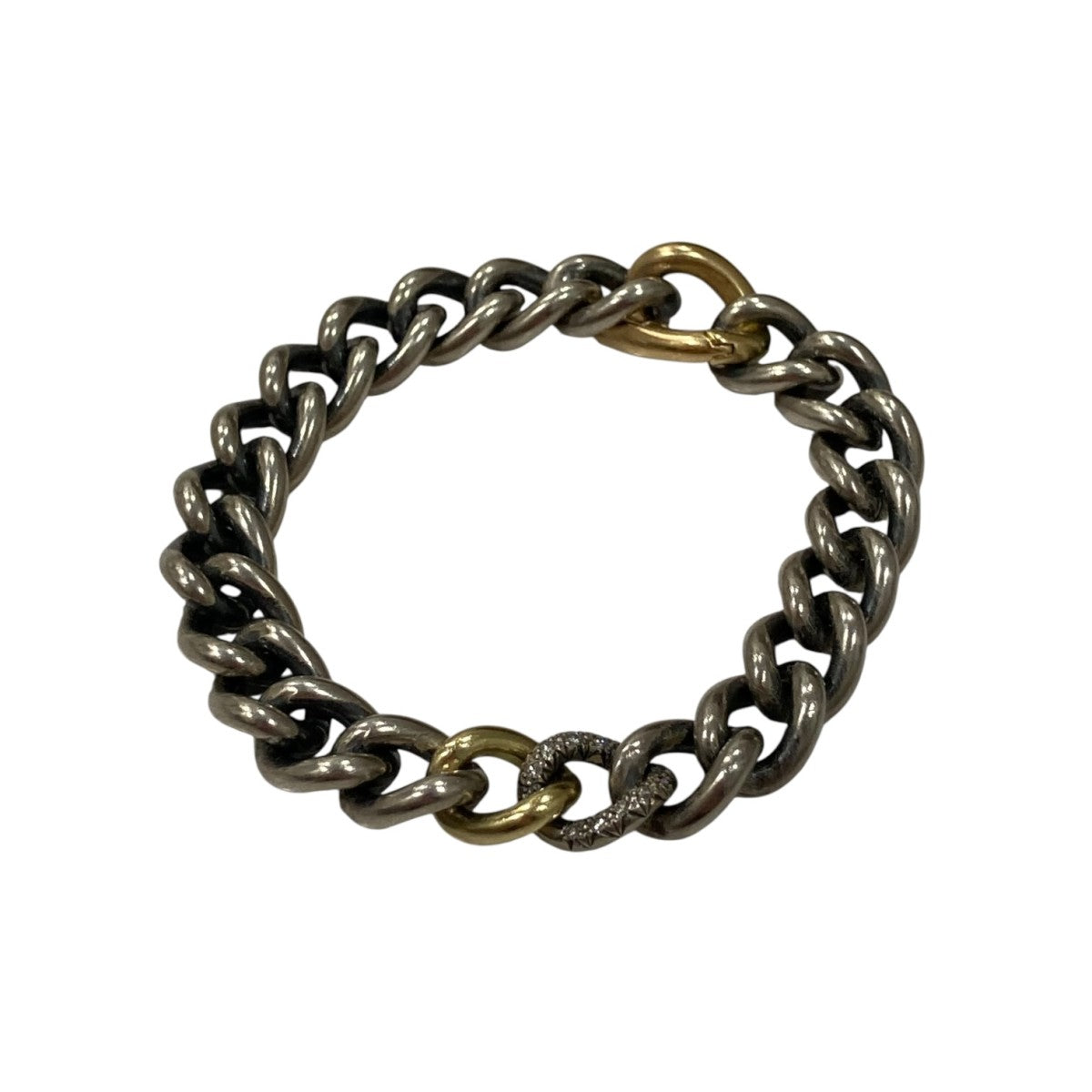 Hum(ハム) HUMETE CHAINチェーンブレスレット シルバー×ゴールド