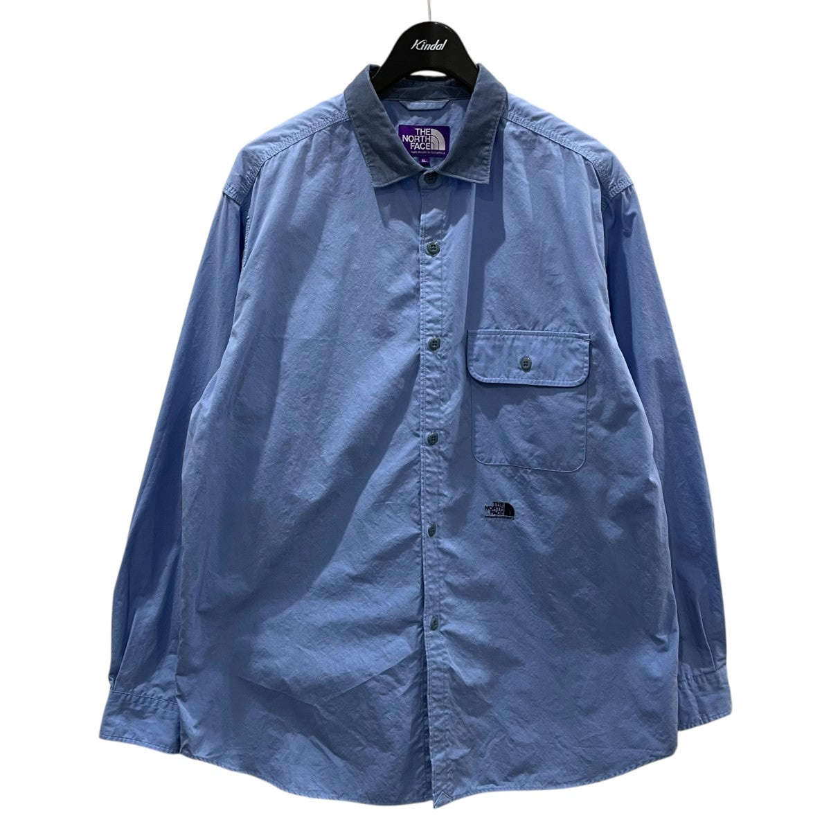 ノースフェイスパープルレーベルのコーデュロイバンドカラー長袖シャツ　黒　Lサイズ THE NORTH FACE PURPLE LABEL (ザ ノースフェイス パープル