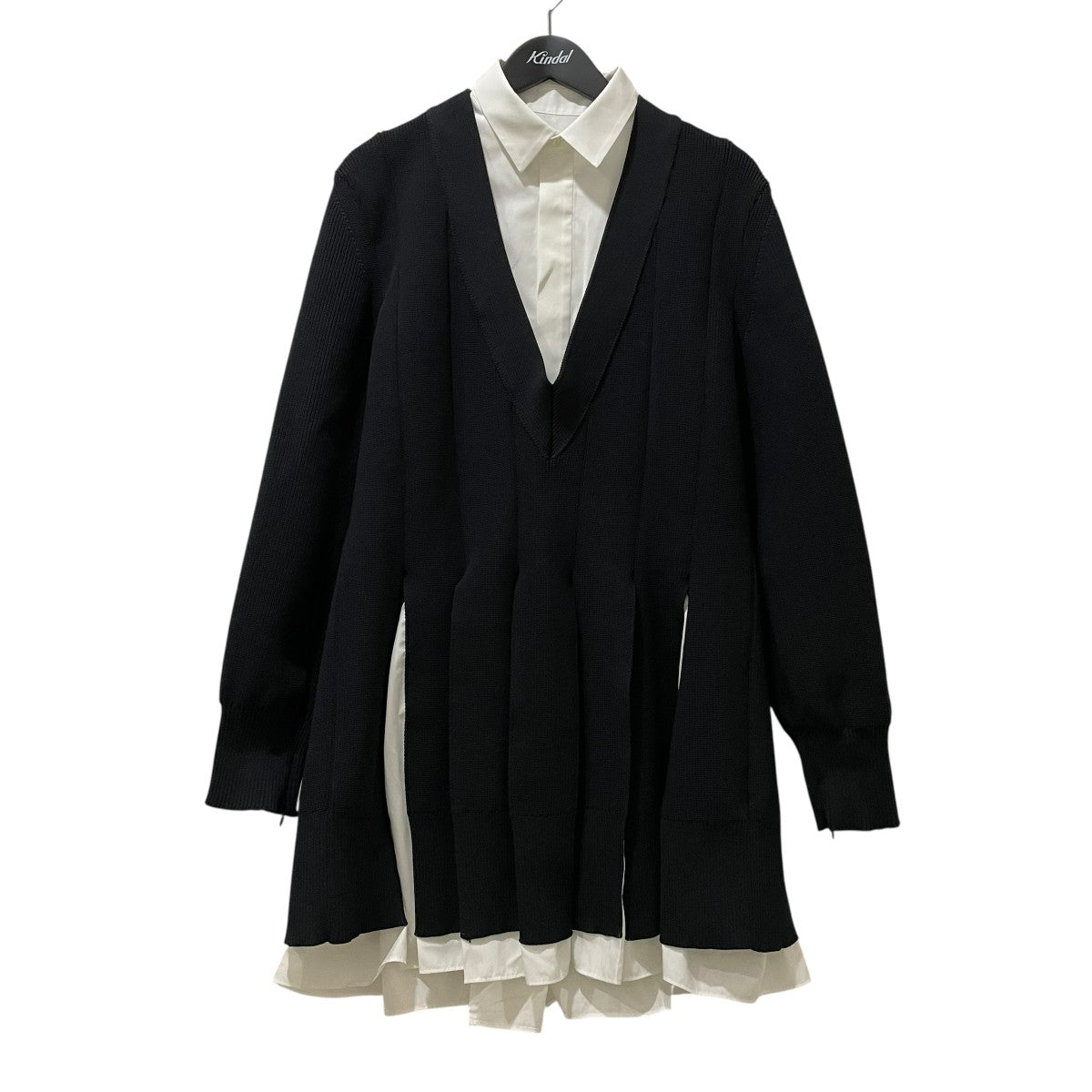 ワンピース sacai 23SS POPLIN KNIT DRESS サカイ 23AW 長袖ワンピース Knit x Cotton Poplin Dress バイ