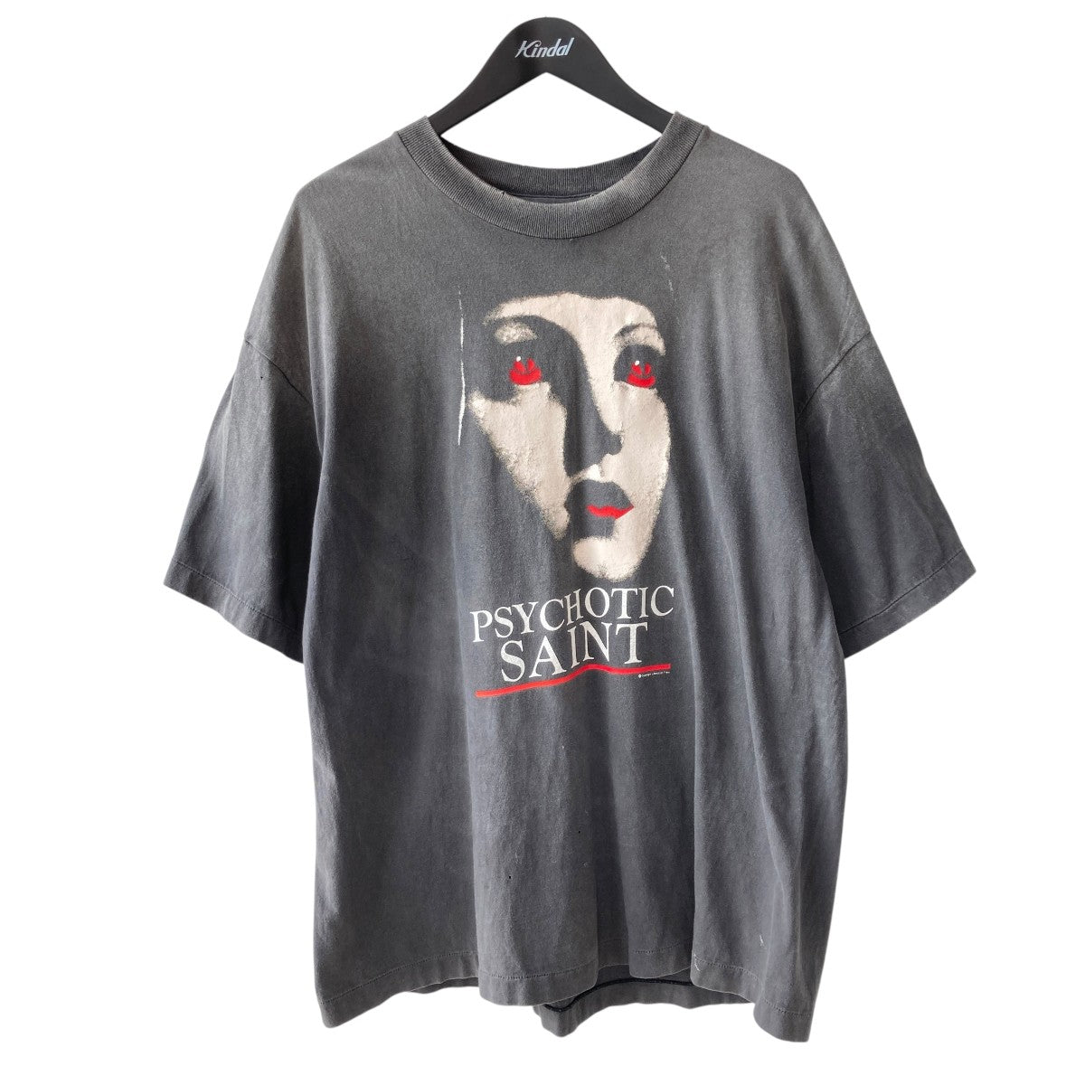 セントマイケル PSYCHOTIC SAINT ダークグレーTシャツ SAINT MICHAEL(セントマイケル) S S TEE PSYCHOTIC SNTTシャツSM-HR3