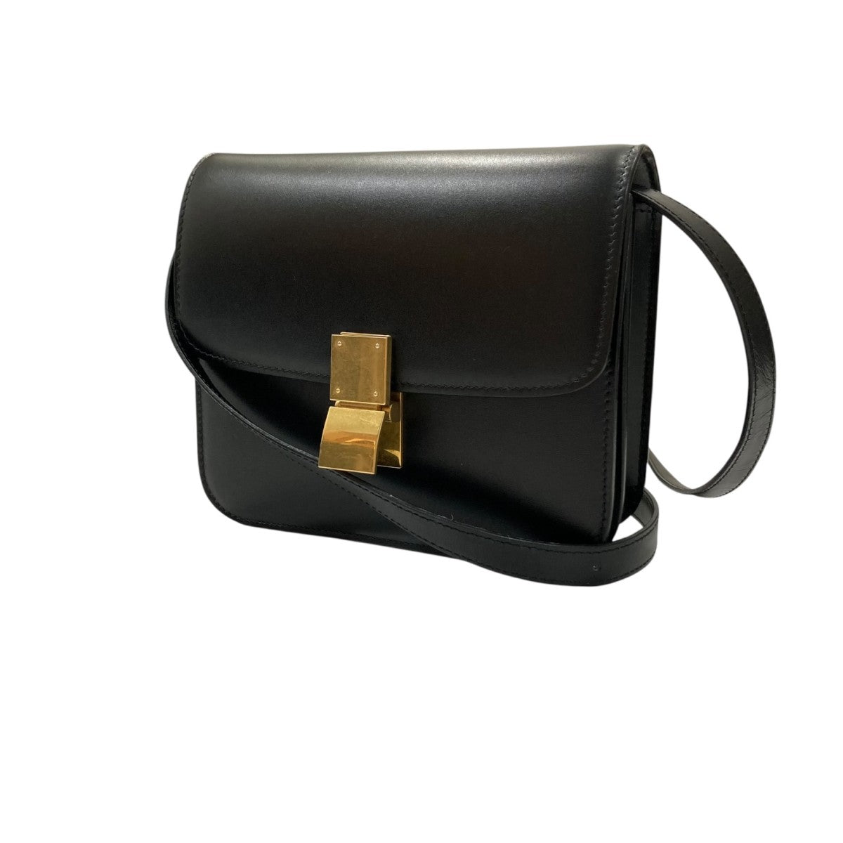 （再値下げ）CELINE ブラックレザーショルダーバッグ 新品 CELINE ブラックレザーショルダーバッグ