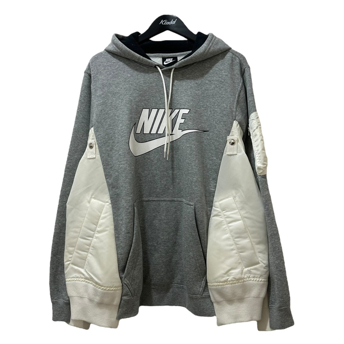 【最終価格】sacai NIKE コラボパーカー 19-02022M sacai×NIKE フーデッドパーカー19-02022M 19-02022M グレー