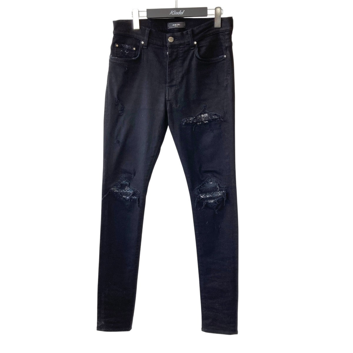 こ*じ様 AMIRI ブラック ダメージデニムパンツ AMIRI 【値下げ】AMIRI ダメージ加工デニムパンツ ブラック