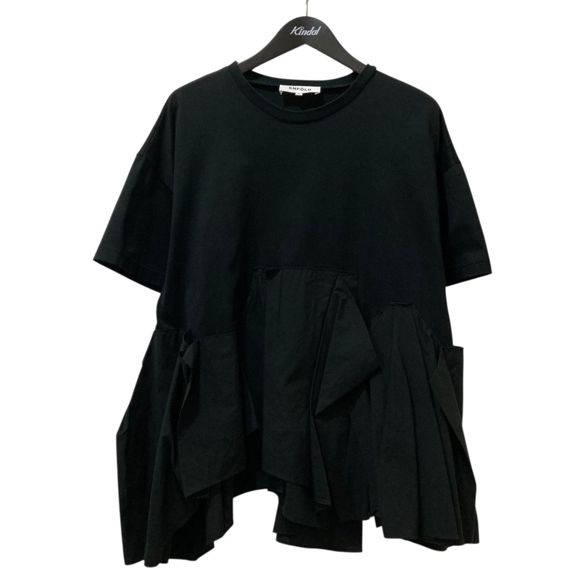 ENFOLD エンフォルド シルケット天竺コンビフレアTシャツ 38 ENFOLD エンフォルド シルケット天竺コンビフレアTシャツ 38