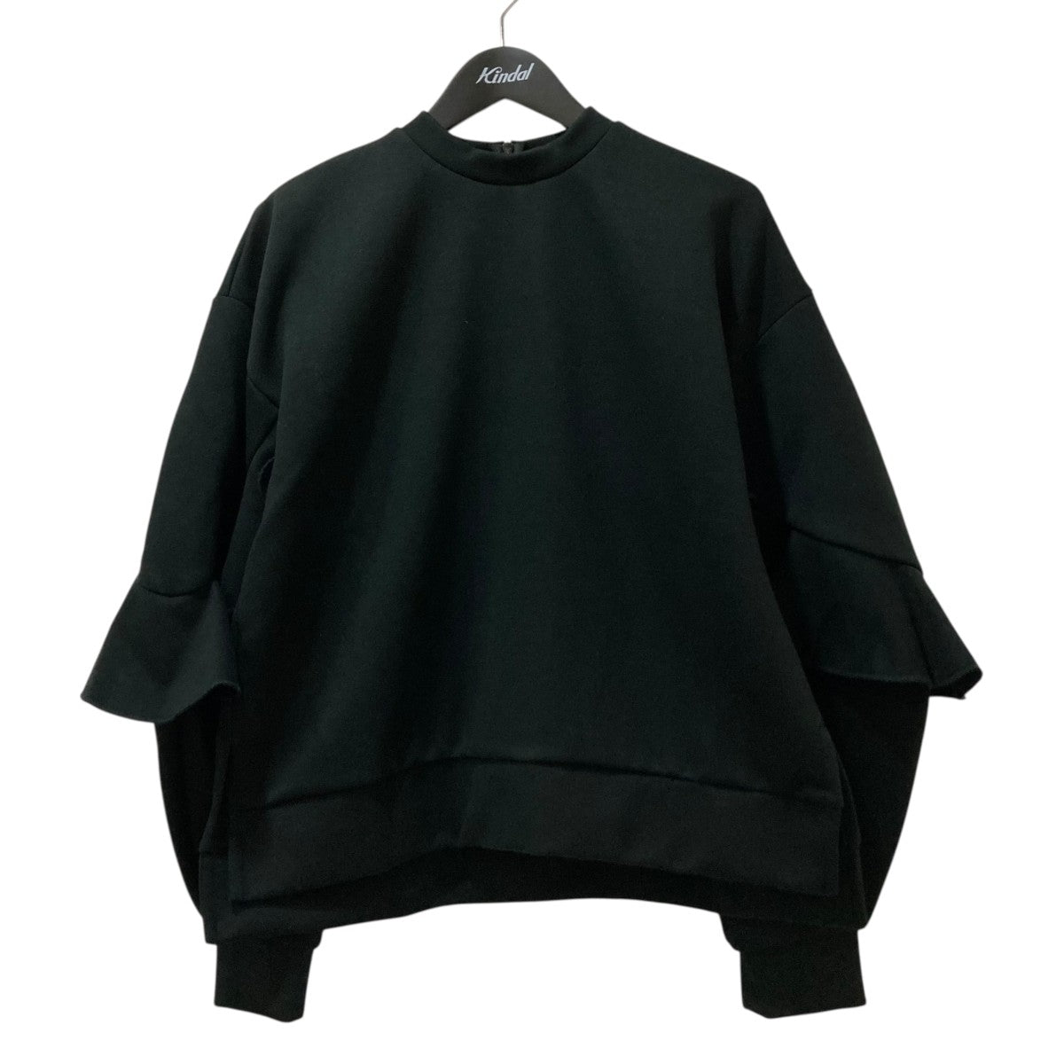 ENFOLD エンフォルド LAYERED PULLOVER 38 黒 SLEEVE－LAYERED PULLOVER
