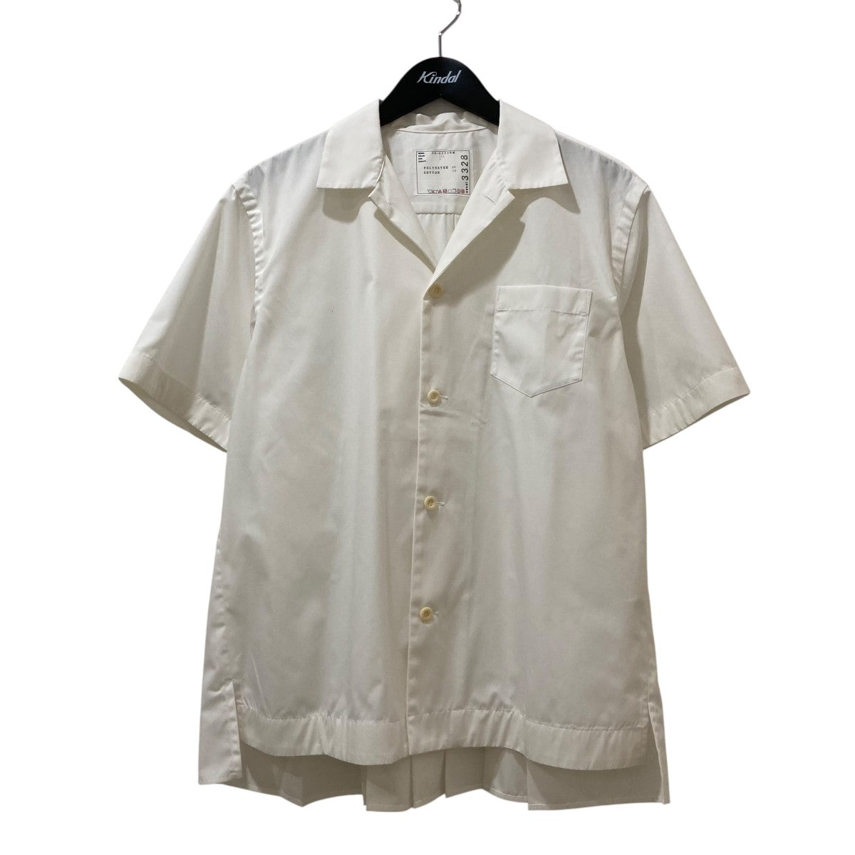 sacai(サカイ) Cotton Poplin Shirt バックプリーツ半袖シャツ