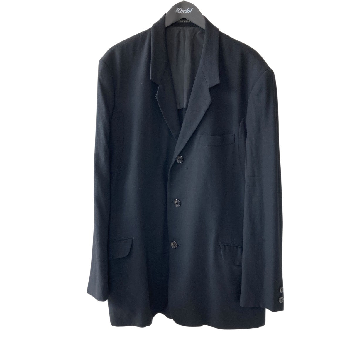 Yohji Yamamoto テーラードジャケット ブラック　薄手 yohji yamamoto - pour homme | タカ波抜染ピークJK / ウール