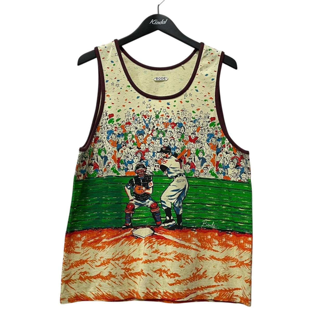 BODE(ボーディ) Slugger Tankタンクトップ ベージュ×ブラウン サイズ 1