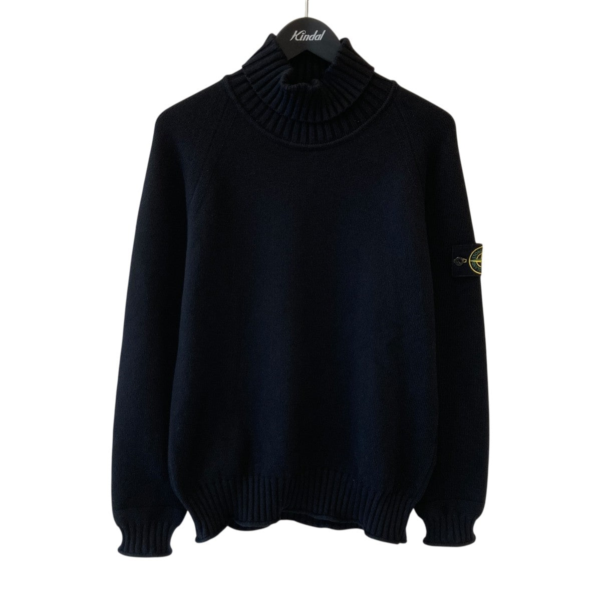 STONE  ストーンアイランド タートルネックニット STONE ISLAND (ストーンアイランド) 袖ロゴ タートルネック