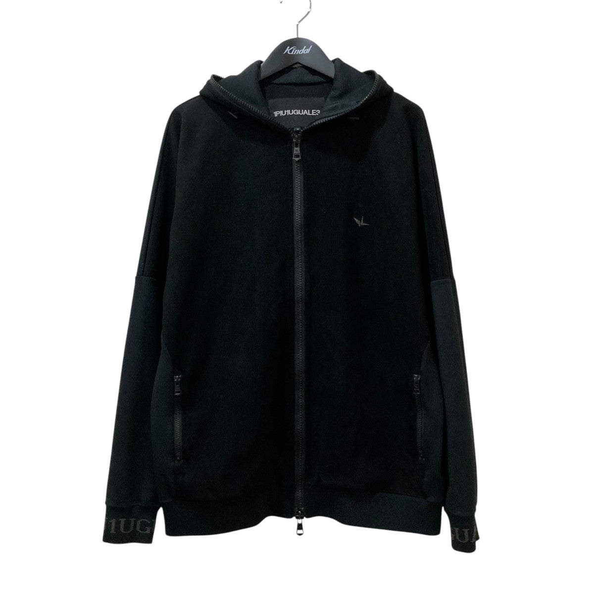 1PIU1UGUALE3 黒 ジップアップパーカー S 【公式通販】
