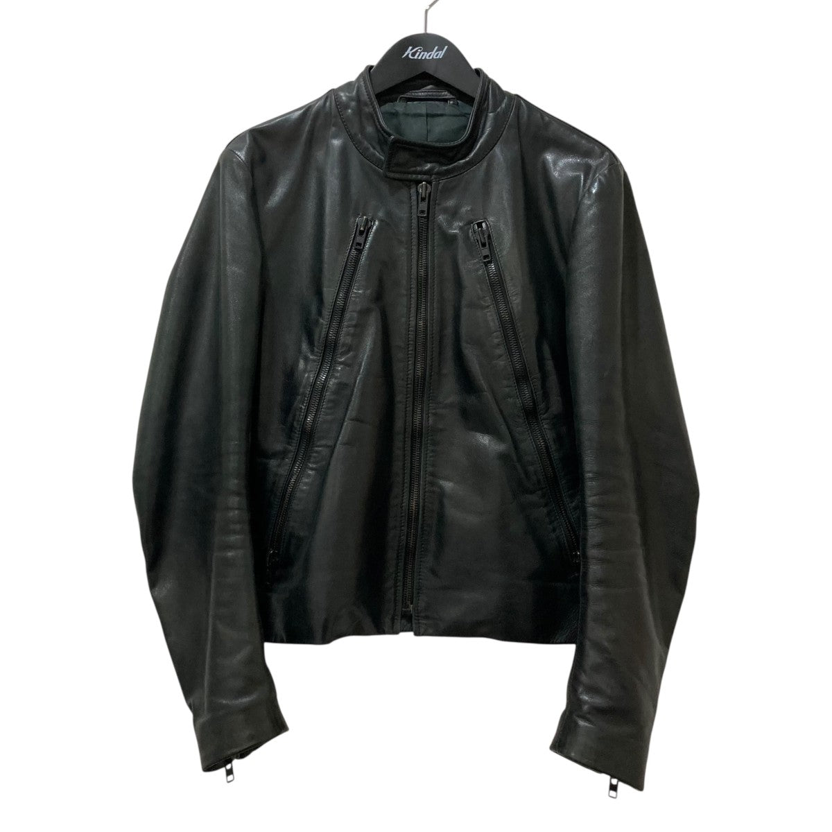 マルジェラ風　ディアスキン　ライダース　ジャケット　黒　M MM6 Maison Margiela ライダースジャケット | ブラック