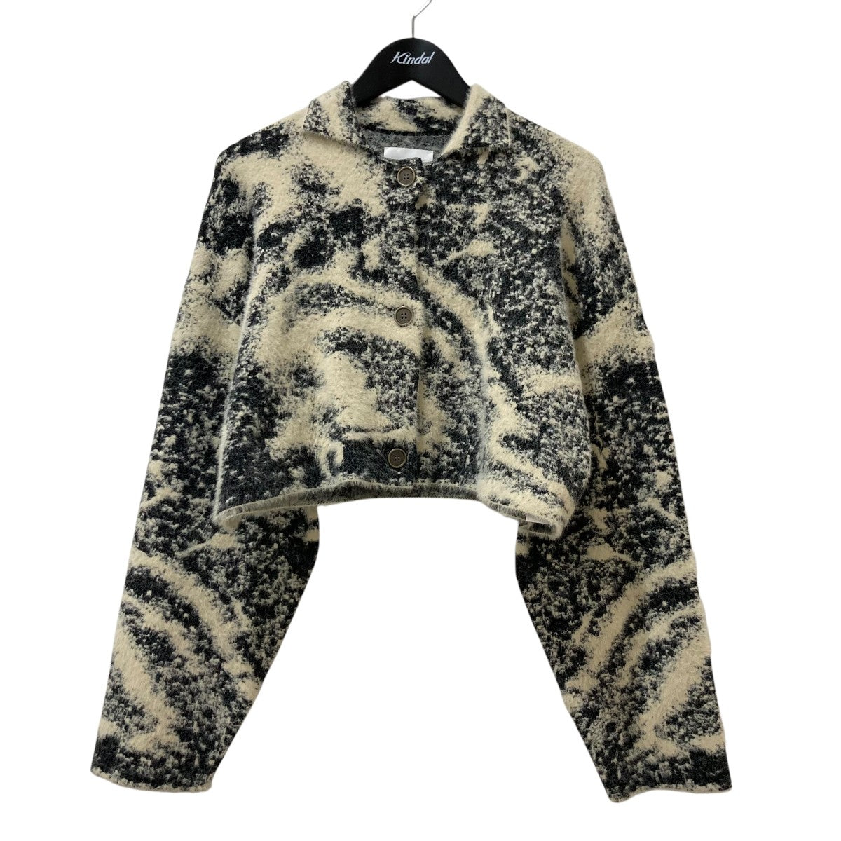 AMERI MIX ANIMAL SHORT KNIT TOPクロップドニットトップス0124201910950 古着・中古-1枚目のアイテム画像