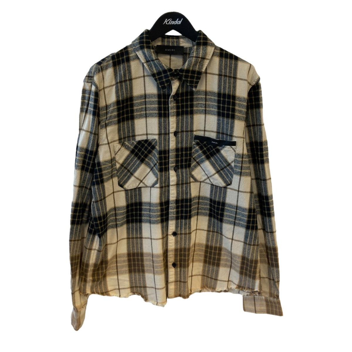 AMIRI(アミリ) チェックシャツ ベージュ×ブラック サイズ L