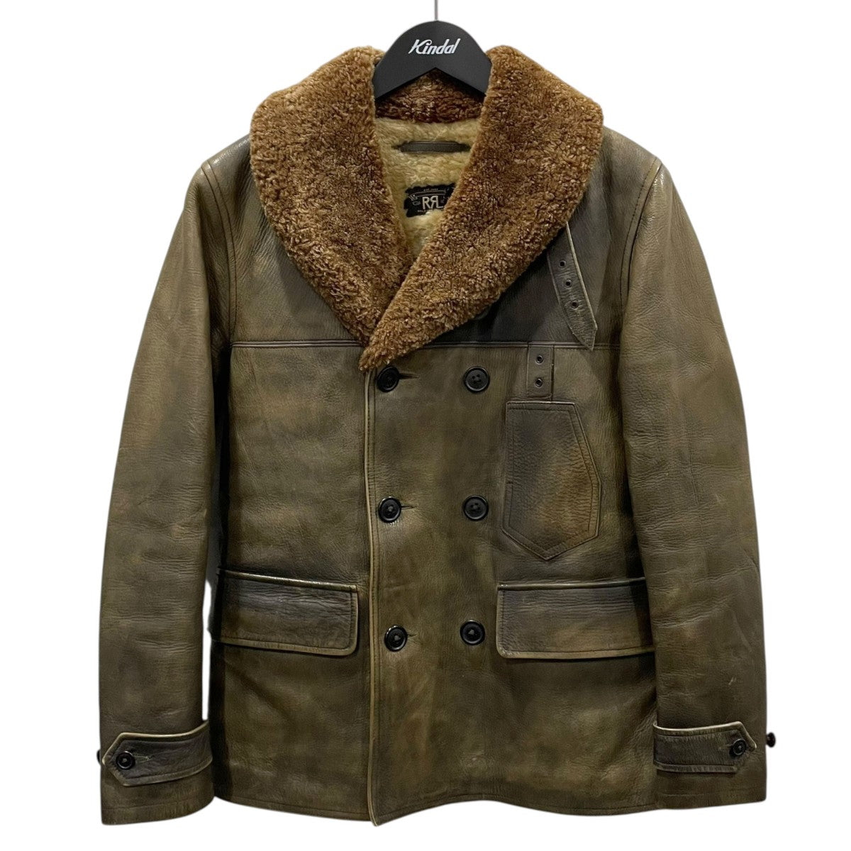 RRL(ダブルアールエル) ブレストレザー カーコート Breasted Leather