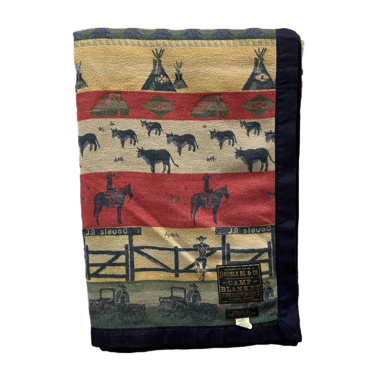 RRL(ダブルアールエル) キャンプブランケット CAMP BLANKET ネイビー