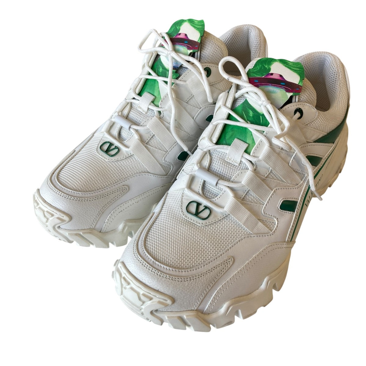 VALENTINO×UNDERCOVER Climbersスニーカー ホワイト×グリーン サイズ