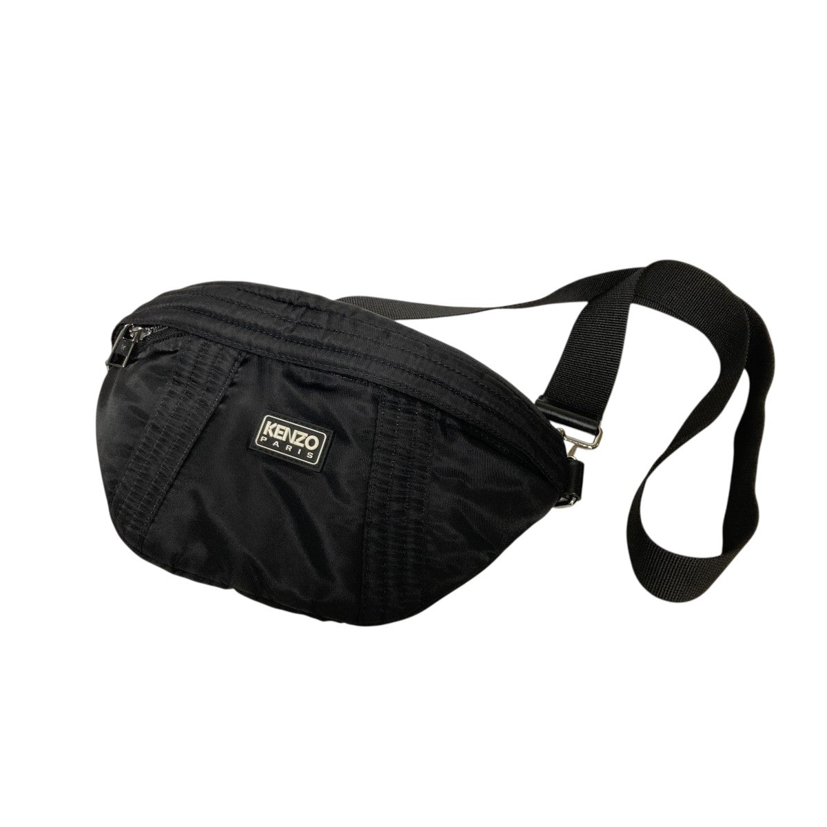 ケンゾー KENZO FLAT BELT BAG ボディーバッグ KENZO(ケンゾー) Logo Patch Belt Bagボディバッグ ブラック｜【公式