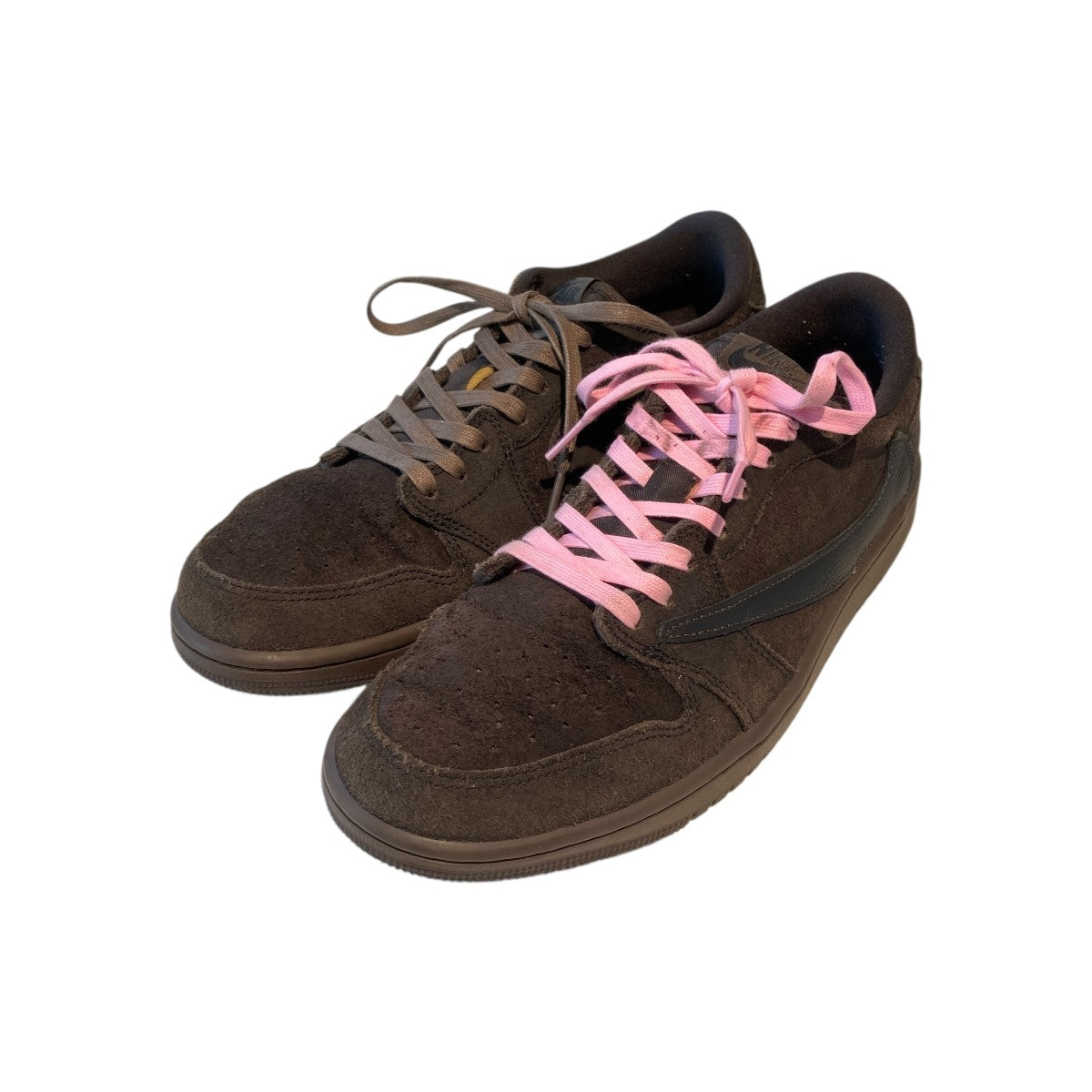 Travis Scott Air Jordan 1 Low OG SP Velvet Brown and Dark MochaローカットスニーカーDM7866-202