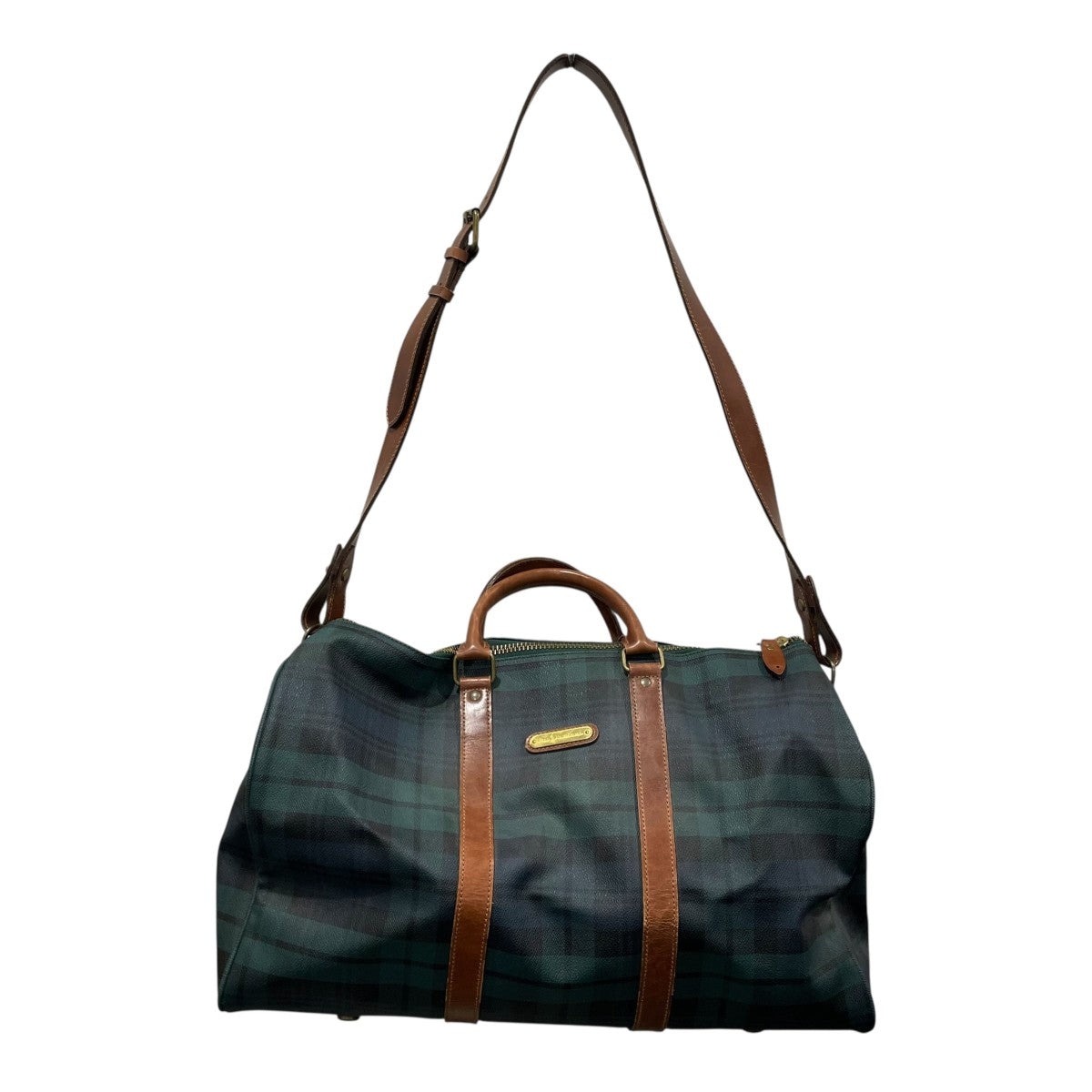 美品 Polo Ralph Lauren ボストンバック 2way チェック柄 2way】POLO RALPH LAUREN チェック柄 ボストンバック